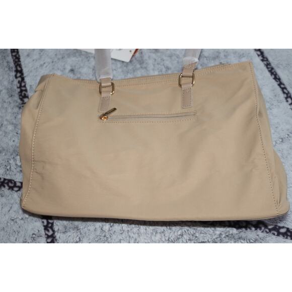 LOVEVOOK Laptop Bag 15.6 Inch Tote Bags Waterproof Leather Business Bag Khaki - Picture 6 of 11